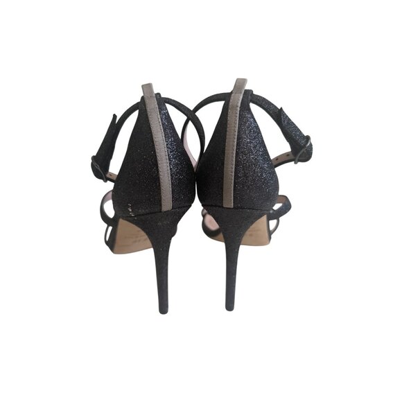 SJP Black Glitter Sandals Heels Size 39.5 / US 9.5 NEW NWOB - Picture 7 of 8
